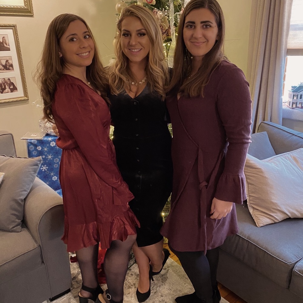 Red Satin Wrap Dress